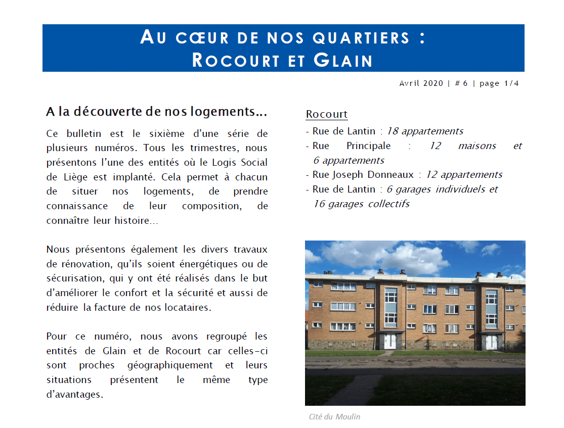 You are currently viewing Au coeur de nos quartiers : Rocourt et Glain